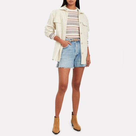 Agolde Dee Denim Mini Shorts - Picture 4 of 8